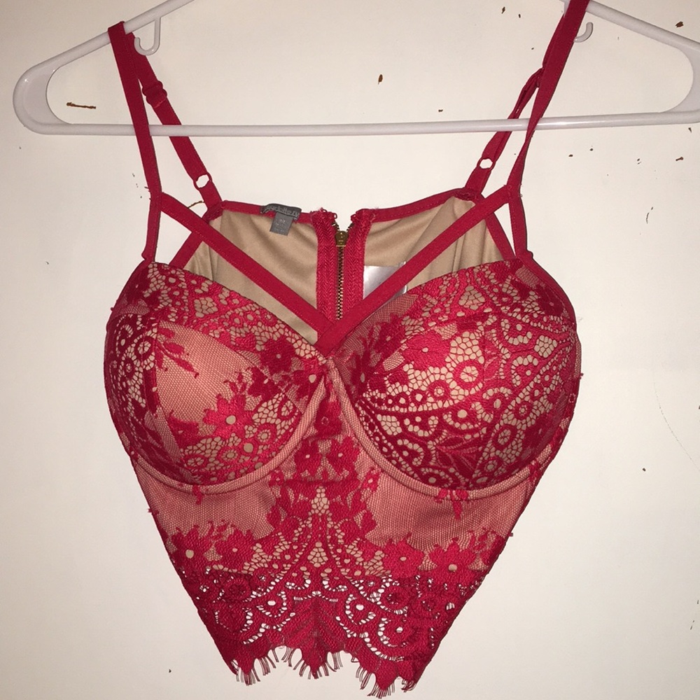 Red crop top